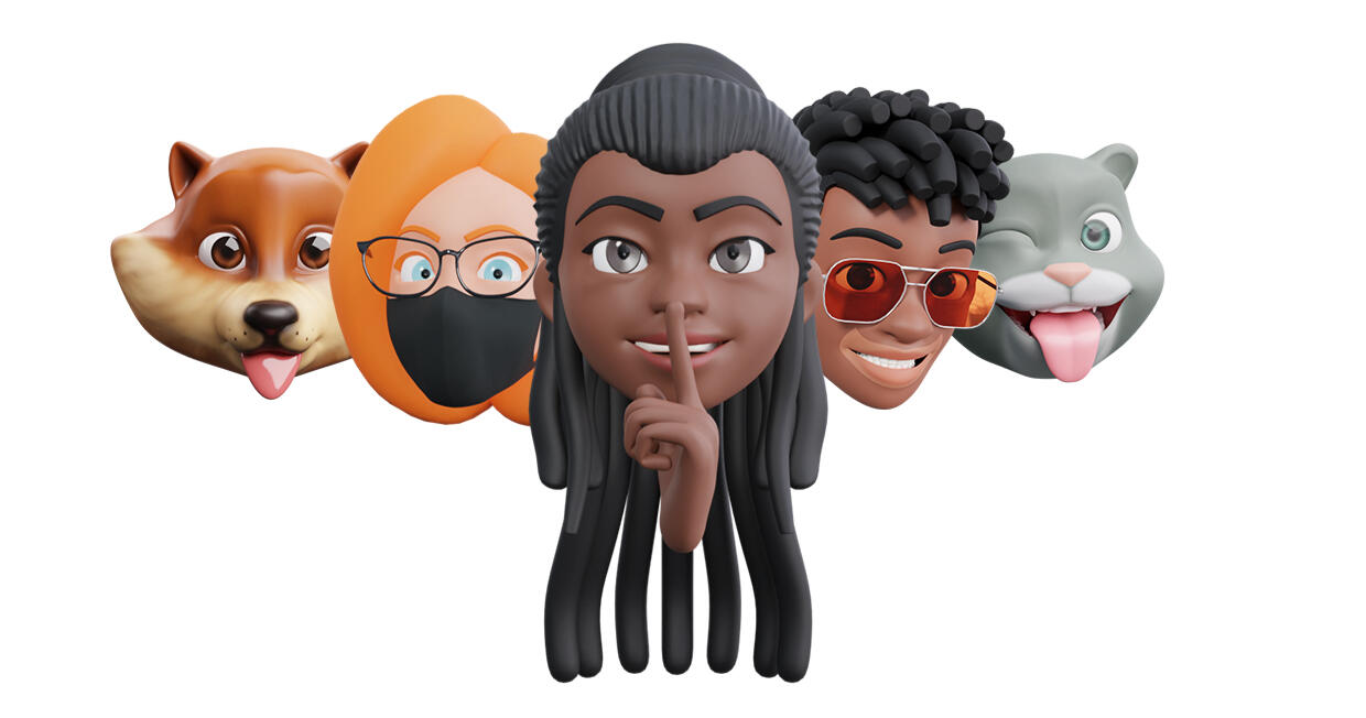 Preview of HEADZ 3D illustration library.