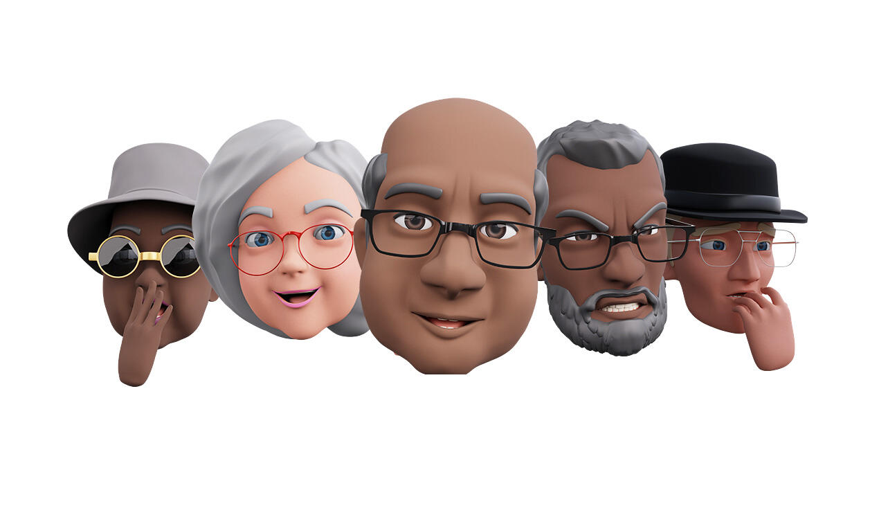 Elders 3D heads Elders 3D heads as an alternative to Apple memojis