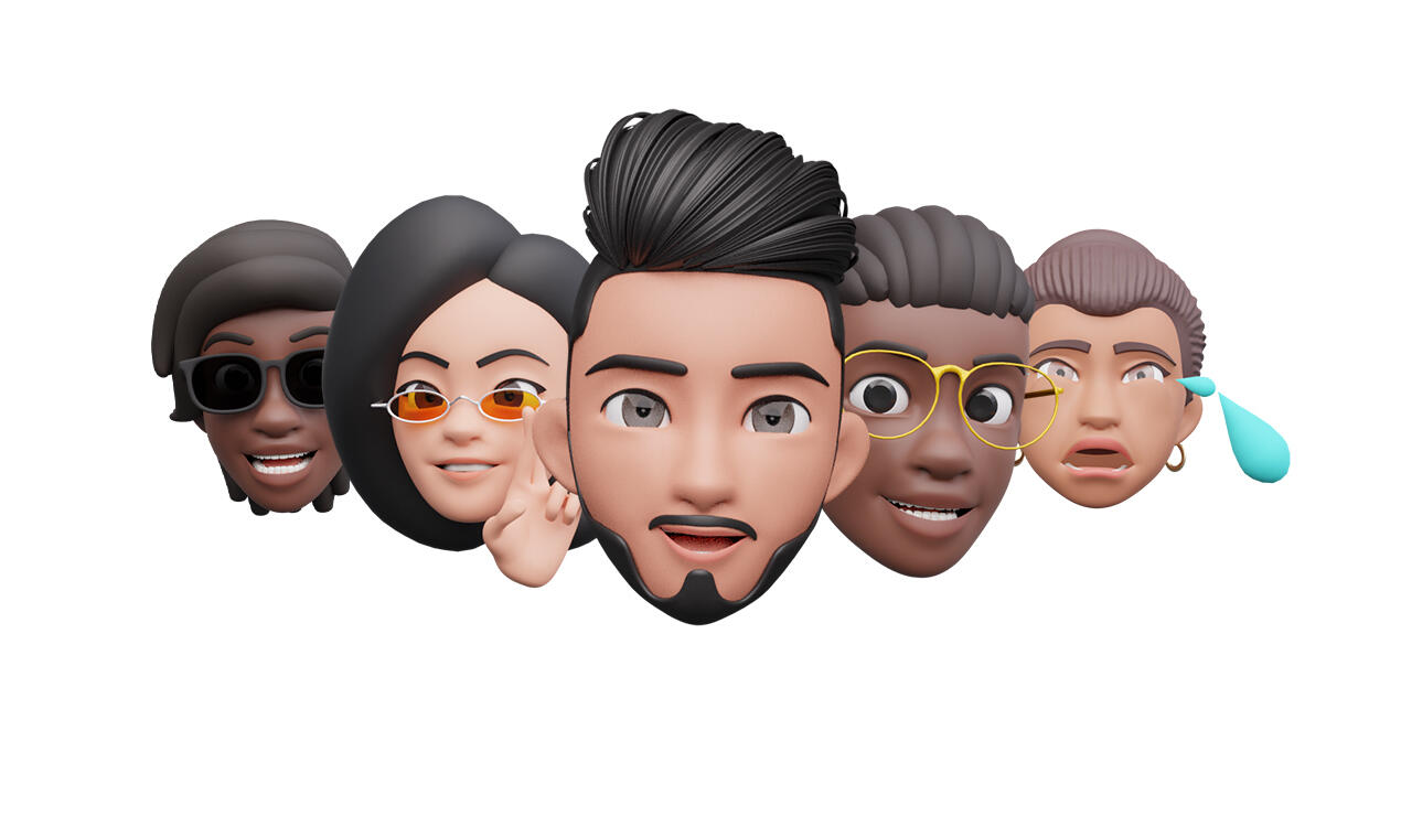Adults 3D headz Adults heads as alternative to Apple memojis